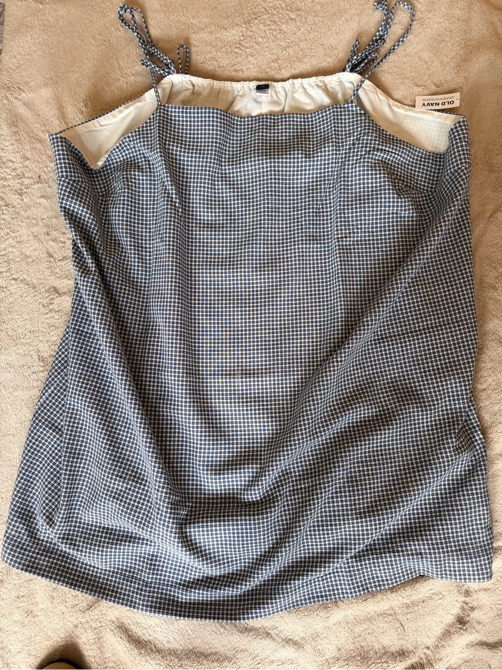 Old Navy Blue Gingham Slip Dress